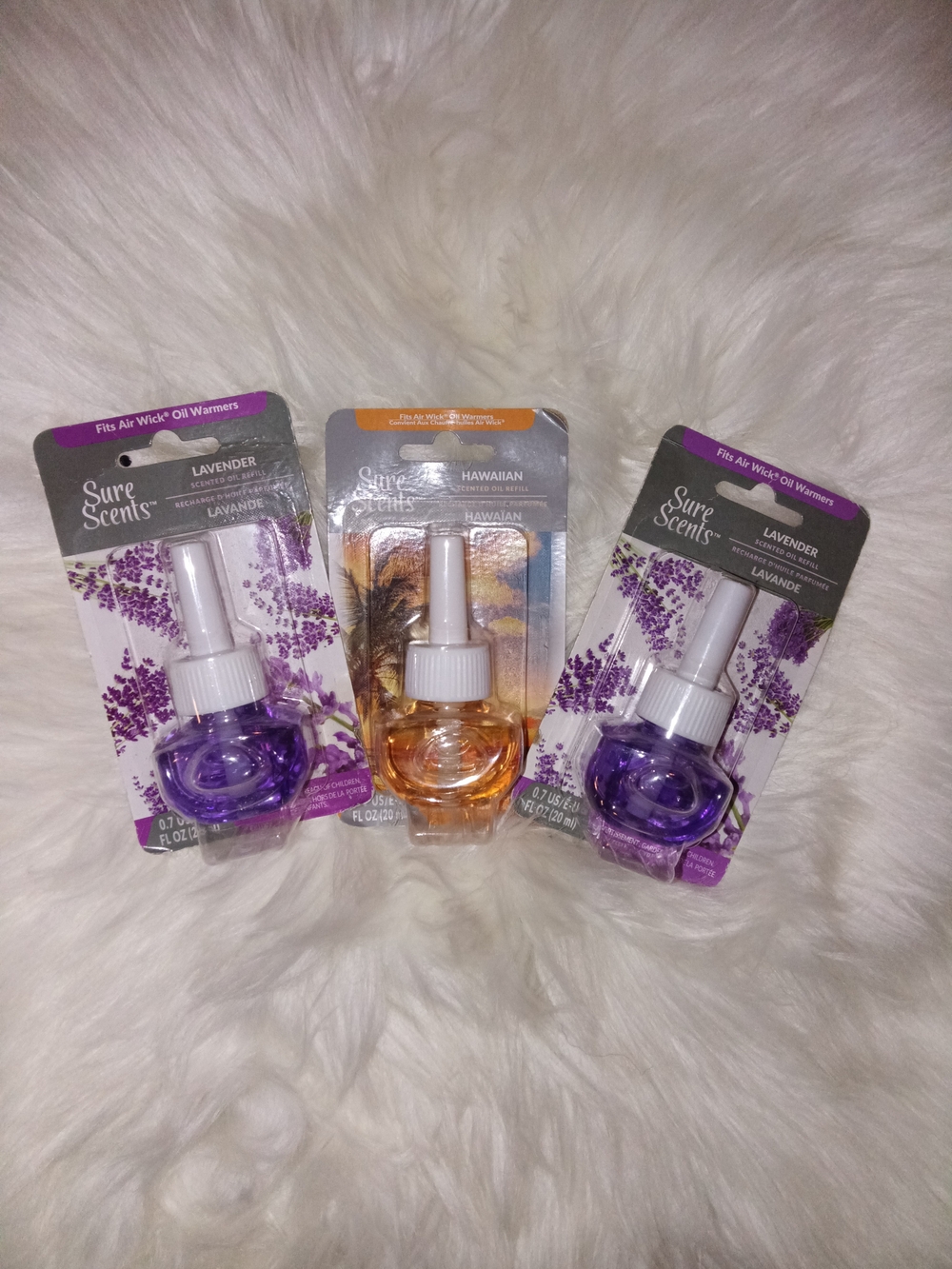 Sure Scents Lavender & Hawaiian Oil Warmer Refills 3pk 0.7 Fl Oz